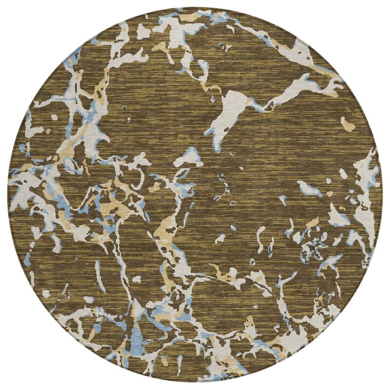 HomeRoots Striped Transitional Rectangle Outdoor Rug