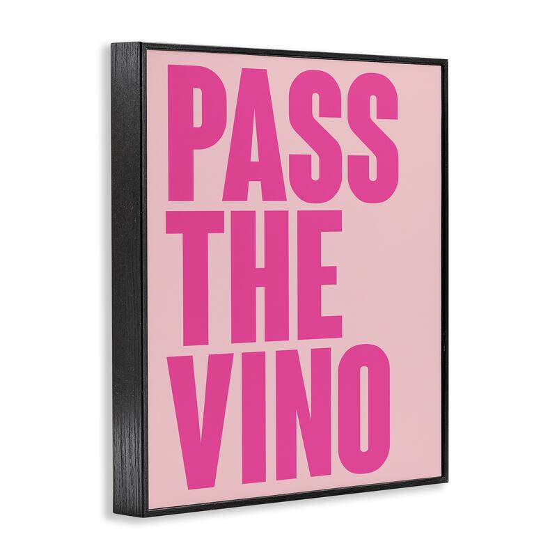 Stupell Pass The Vino Pastel Framed Giclee Art Design By House of Lulu