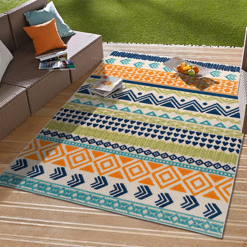 Ronda Contemporary Bohemian Indoor/Outdoor Area Rug