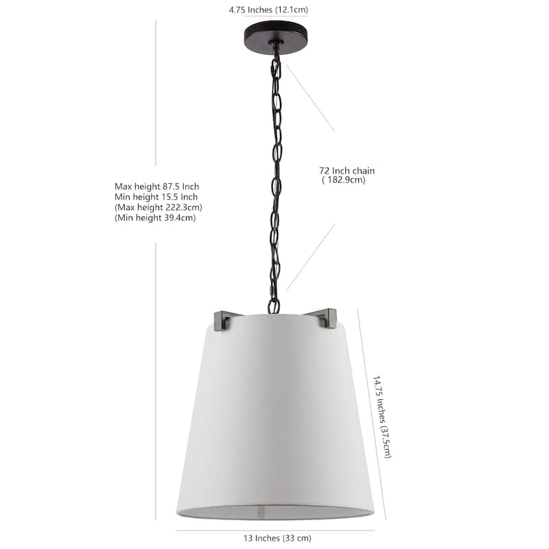 SAFAVIEH Lighting Caridad Pendant - 13" x 13" x 13" - Oil Rubbed Bronze - 13Wx13Dx88H