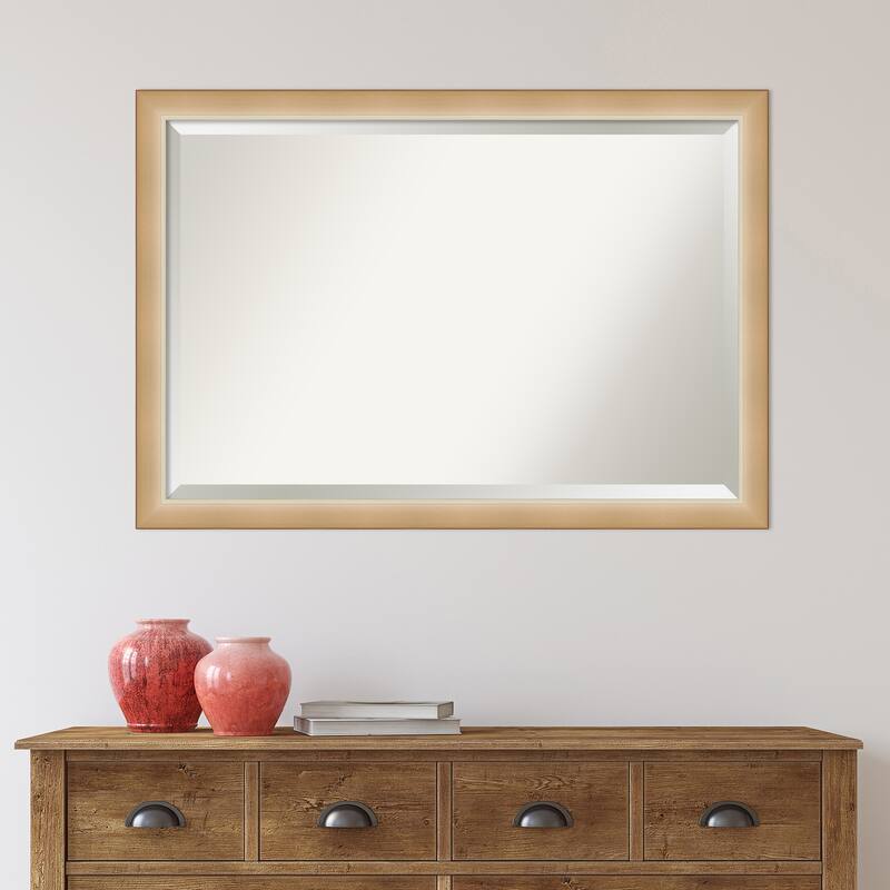 Beveled Bathroom Wall Mirror - Eva Narrow Frame