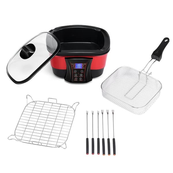大特価 イラスト Gymax 8 Non-Stick Programmable Quart 5.3 Cooker Multi 1 in キッチン家電