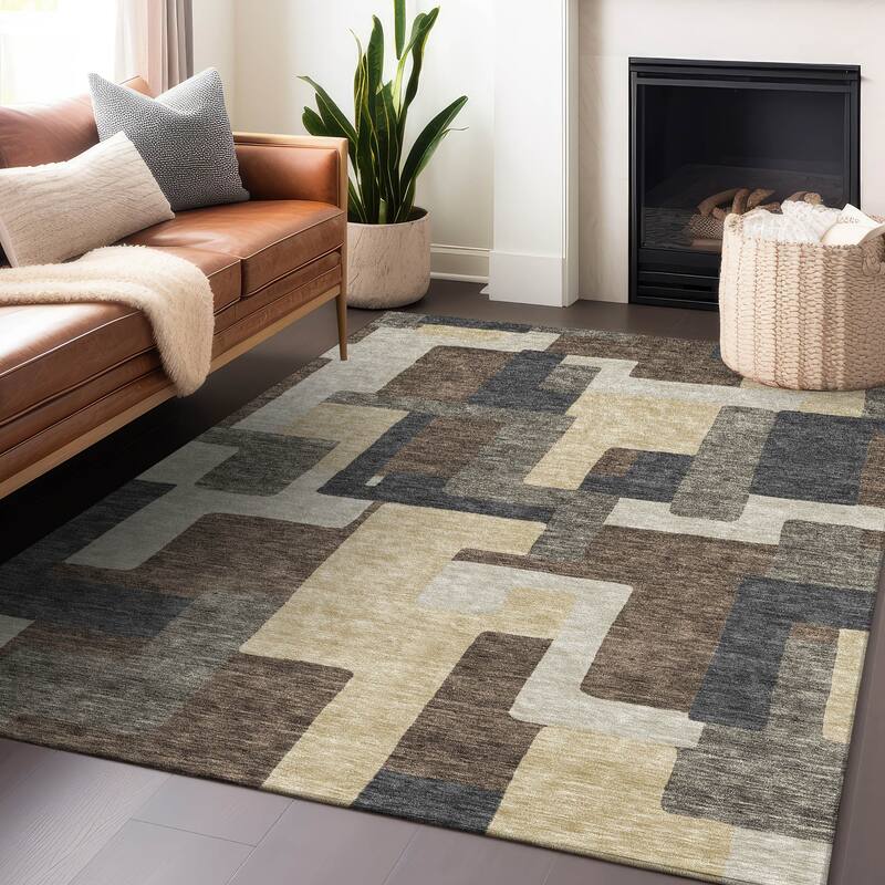 Premium Washable Super Soft Modern Geo Mayfield Rug