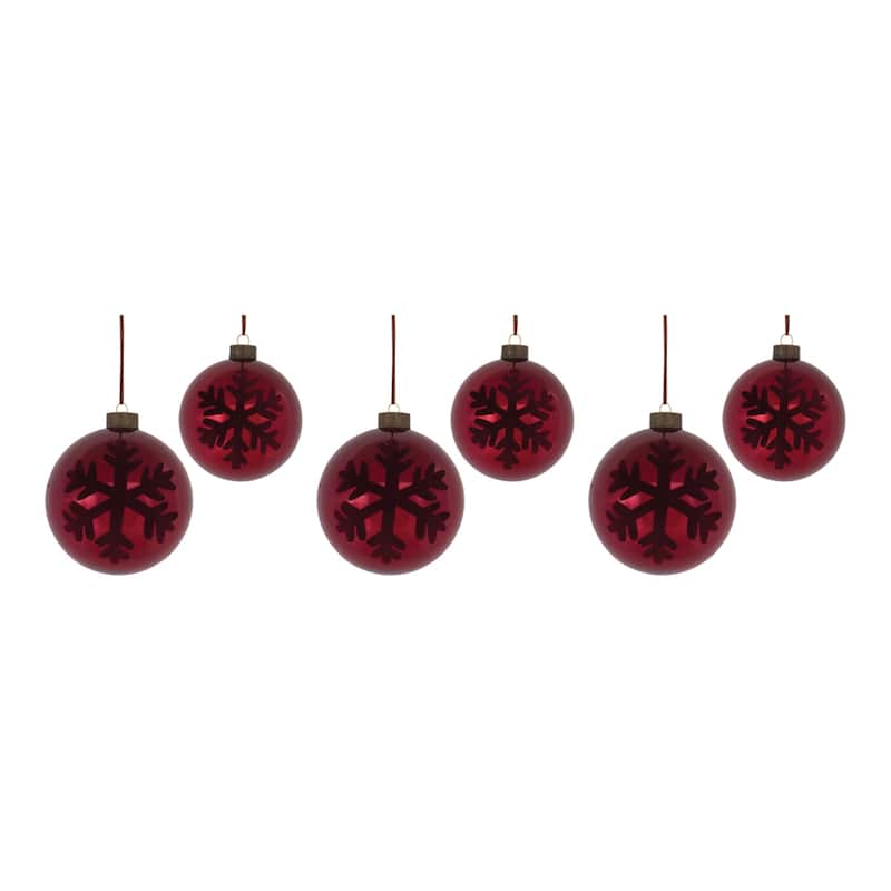 Snowflake Ball Ornament (Set of 6)