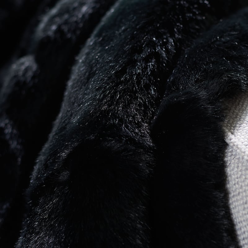 SAFAVIEH Valbjorg Faux Black Mink Throw