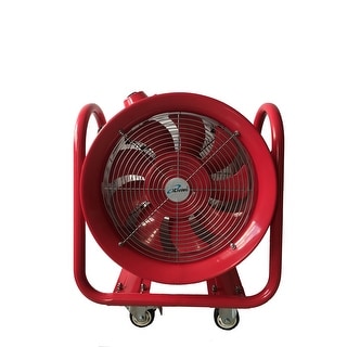 iLIVING 16 Inch Explosion Proof Ventilation Fan, 1100W, 4240 CFM, Red