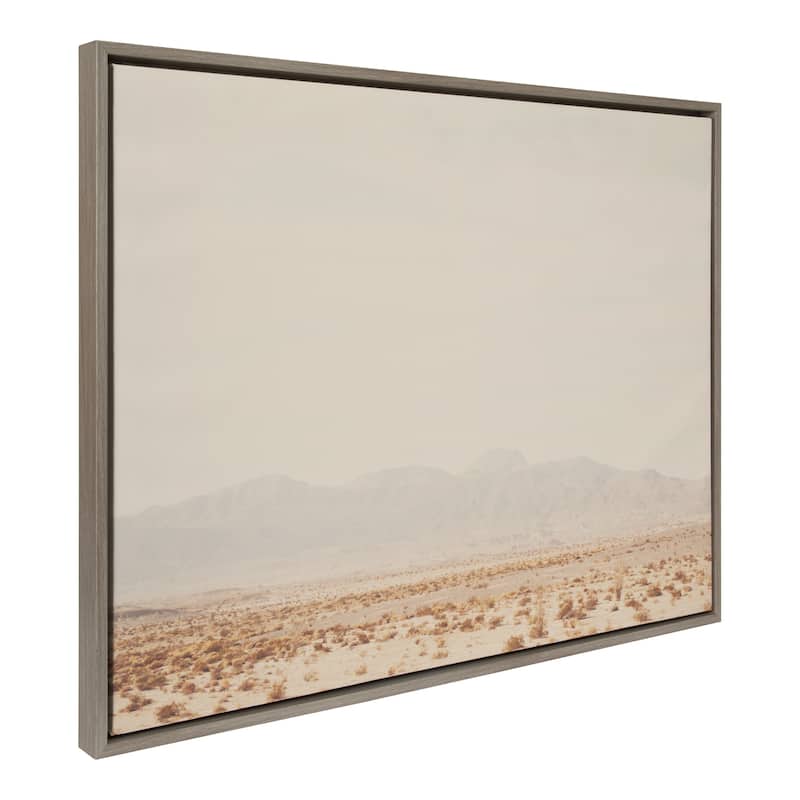 Kate and Laurel Sylvie California Dreaming Framed Canvas by Laura Evans - 28x38 - Grey