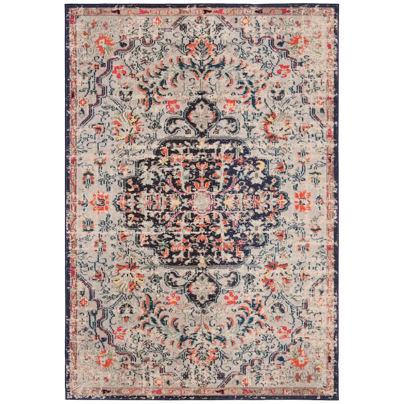 SAFAVIEH Madison Sabire Boho Medallion Distressed Rug