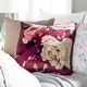 preview thumbnail 1 of 5, Artistic Weavers Jasyn Floral Velvet 22-inch Throw Pillow Cover Only - Garnet