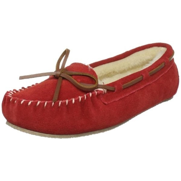Tamarac Womens Molly Moccasin Slippers Suede Faux Fur - 8 medium (b,m)