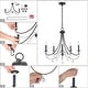 preview thumbnail 9 of 8, Jona French Country Farmhouse 5-Light Black Crystal Chandelier for Dining Room Bedroom