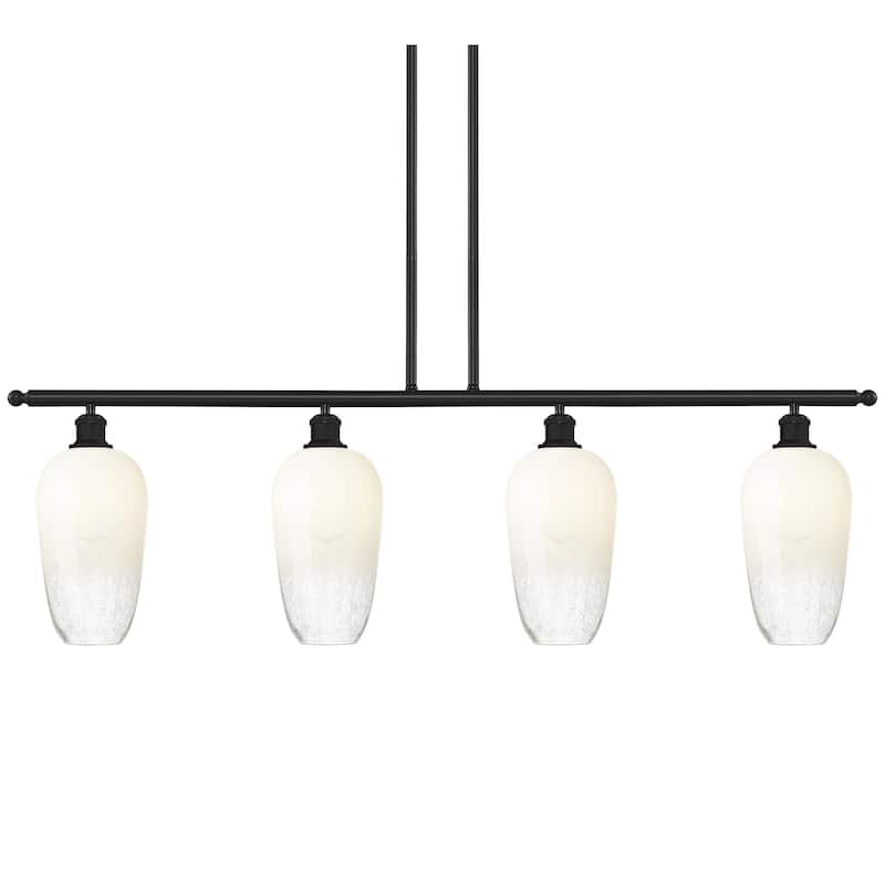 Innovations Lighting 516-4I-16-48 Brookhaven Flute Linear Brookhaven - Matte Black / Opal
