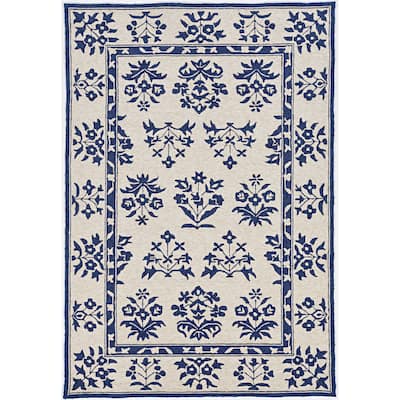 Stonely French Country Blue Handmade Rug by Havenside Home