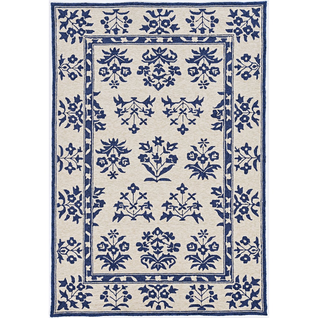 Stonely French Country Blue Handmade Rug by Havenside Home