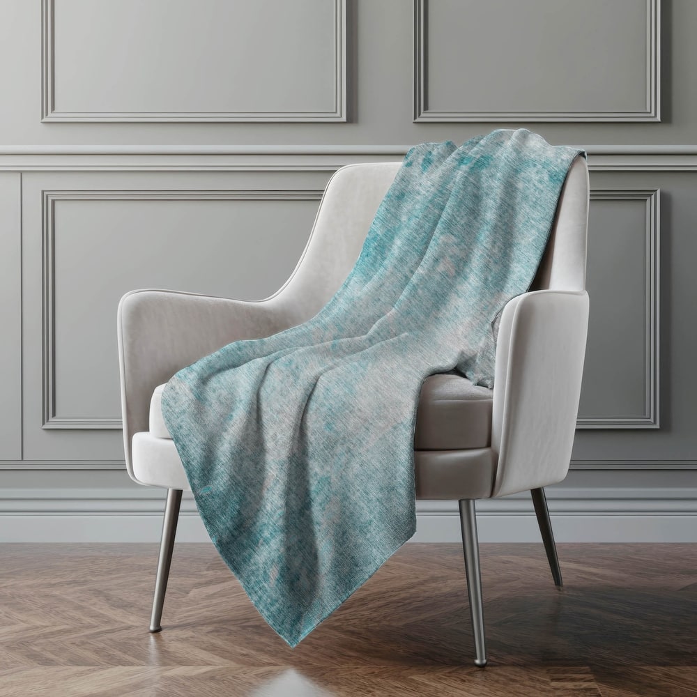 Premium Machine Washable Abstract Ombre Sherpa Throw Blanket