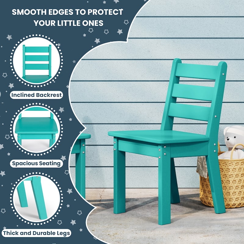 Polytrends Garden Party Kids Outdoor 5-Pieces Dining Set