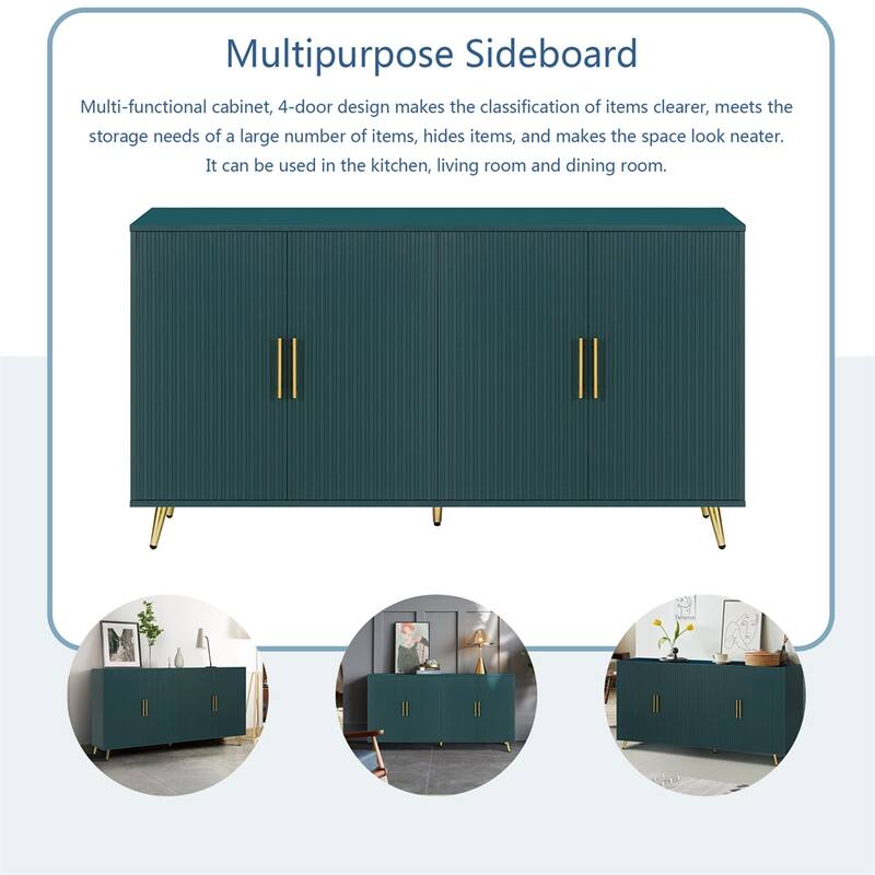 Sideboard Storage Cabinet & Adjustable Shelves for Living Room Bedroom