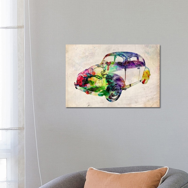 iCanvas "VW Beetle (Urban)" by Michael Tompsett Canvas Print - 18x26x1.5