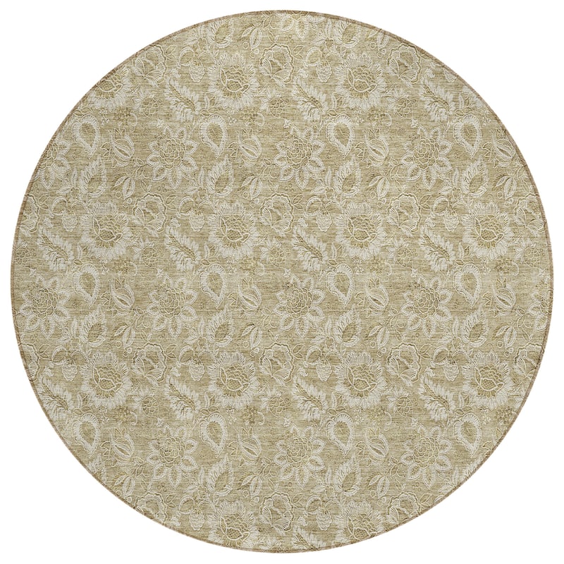 Machine Washable Indoor/ Outdoor Chantille Floral Farmhouse Rug