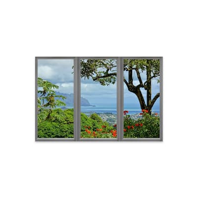Hawaii Window View Print On Acrylic Glass by Unknown Artist