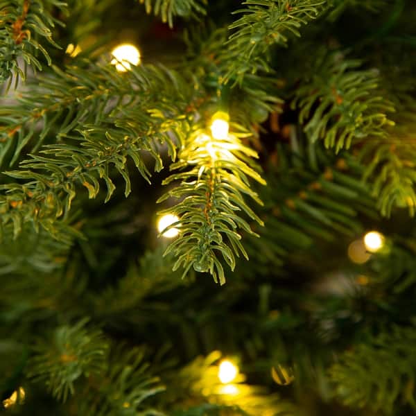 Shop Glitzhome Pre Lit Green Fir Artificial Christmas Tree With Led Warm Lights And Remote Controller On Sale Overstock 31721233