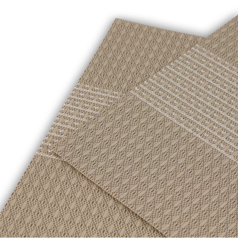 Dainty Home Milan Woven Vinyl Reversible Rectangular Placemat Set Of 6 - 12" x 18"