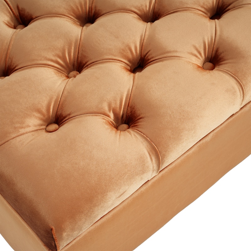 Ottomans, Featuring deep button tufting and beautifully rolled arms