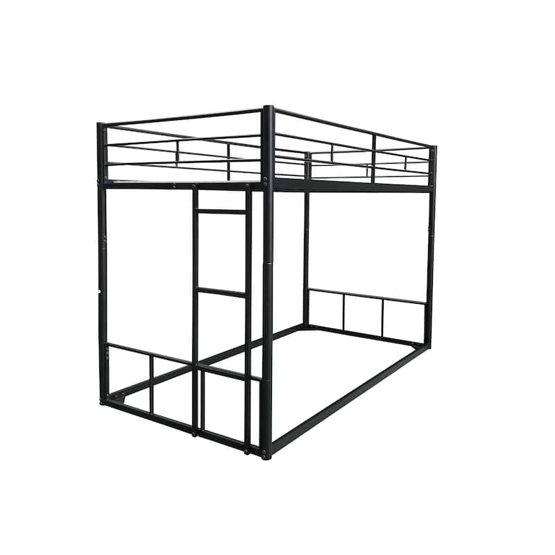 Versatile Twin Bunk Bed with Convertible Design, Sturdy Steel Frame and Safety Features for Bedroom, Children's Bedrooms