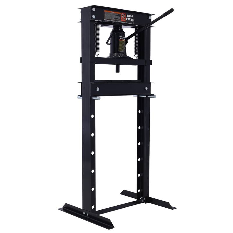 20 Ton Hydraulic Shop Press With Working Table H-Frame Garage Press Including Bending Straightening Pressing Components