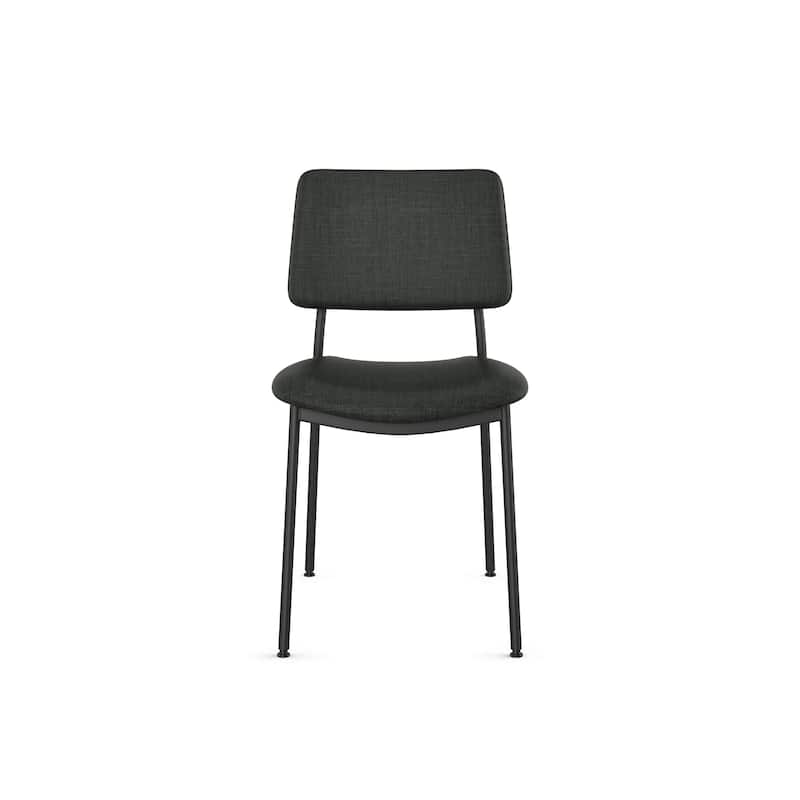 Amisco Sullivan Upholstered Dining Chair with Open Back and Metal Legs