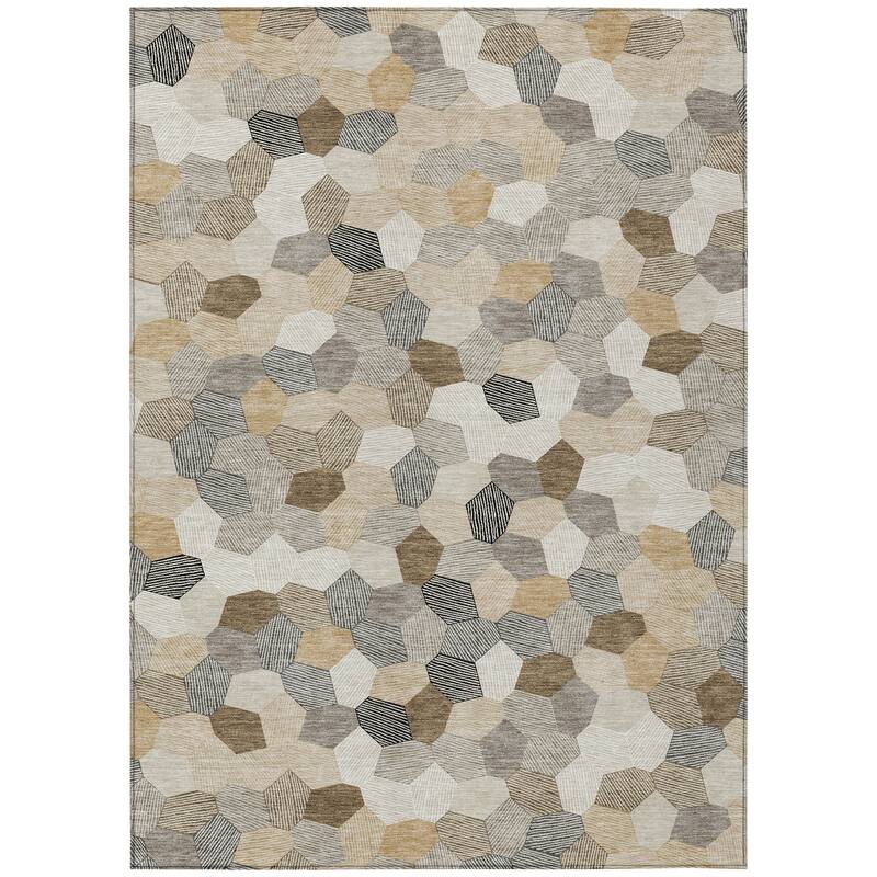 Machine Washable Indoor/ Outdoor Modern Loyd Chantille Rug