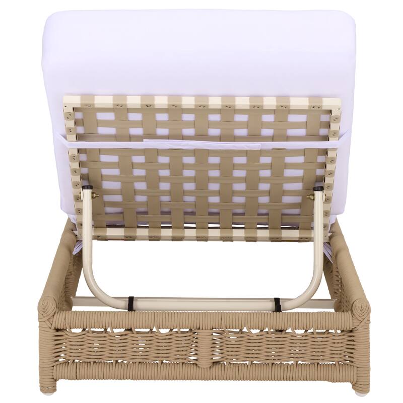 SAFAVIEH Outdoor Living Callan Lounger - 75"W x 26"D x 13"H