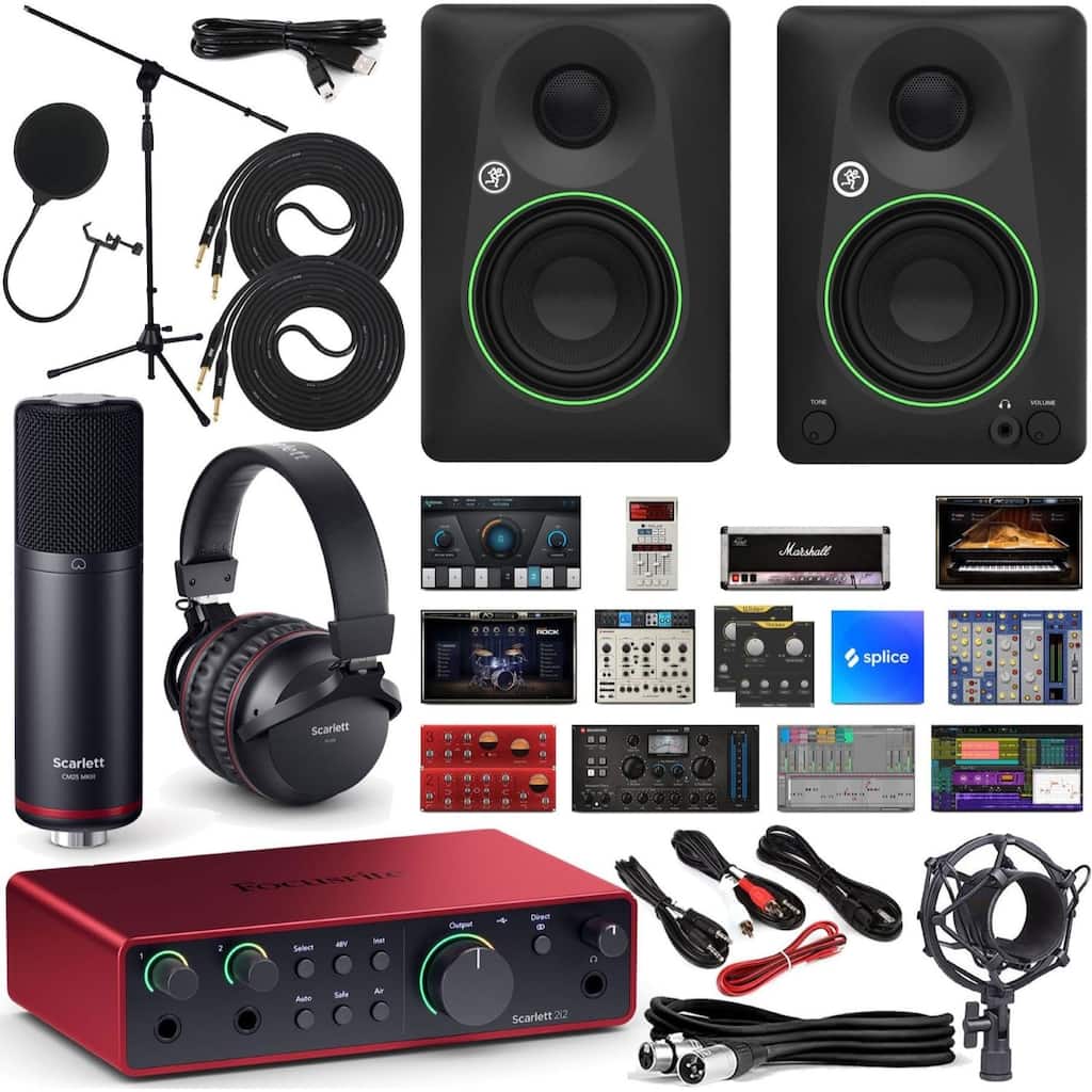 Focusrite Scarlett 2i2 Studio (3rd Gen) - Pro Audio Interface USB Bundle with Mic, Headphones & More