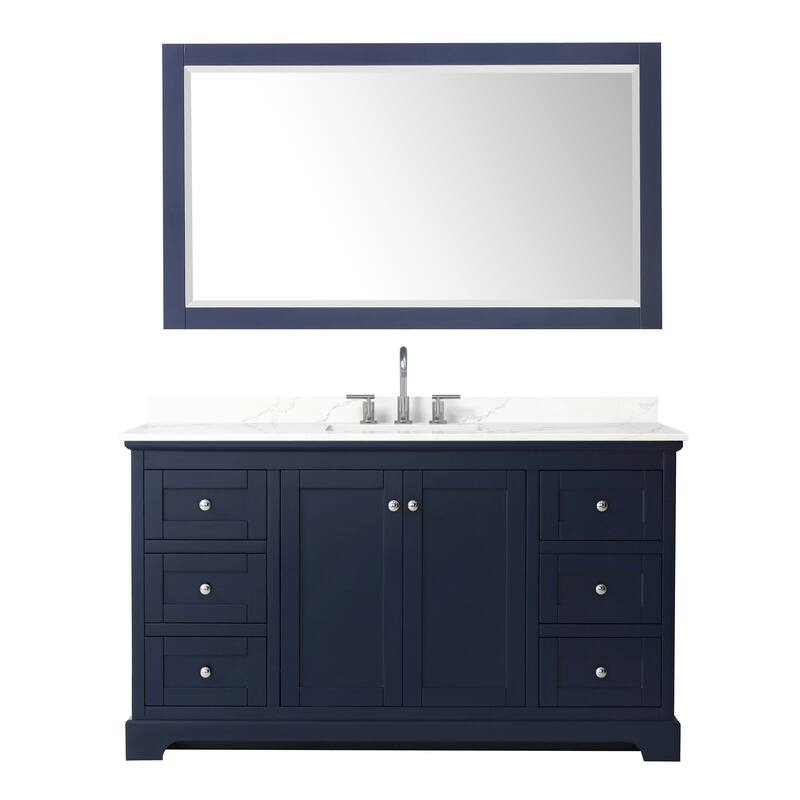 Wyndham Collection WCV232360S-QTZ-US3M58 Avery 60" Free Standing