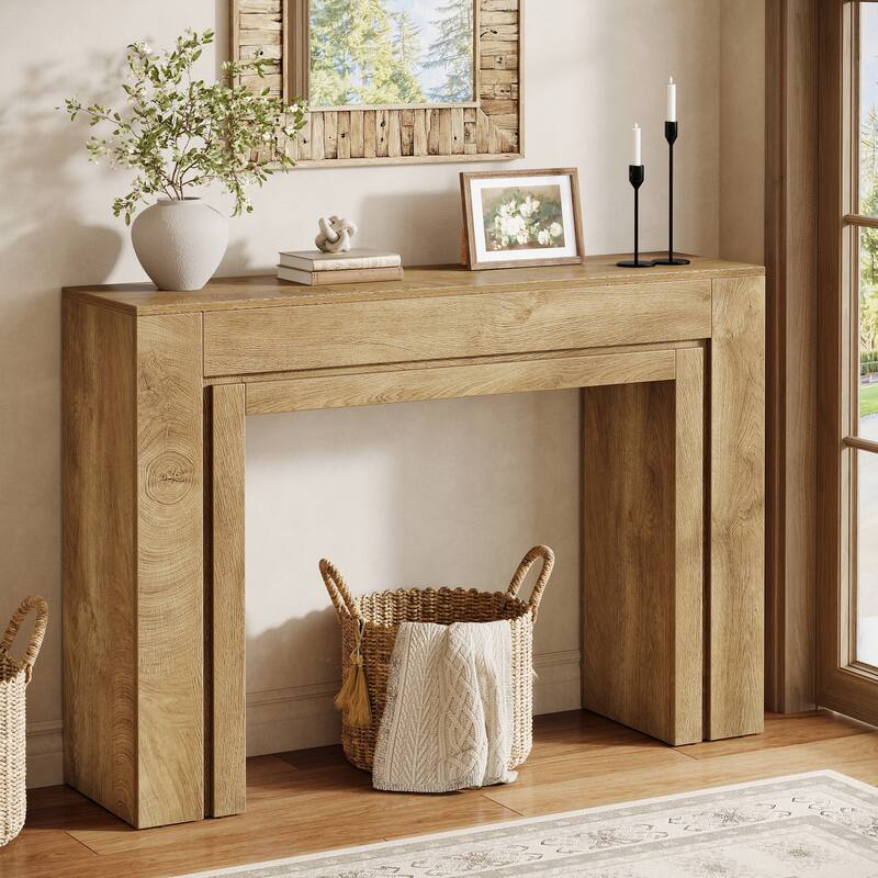 41.3-Inch Farmhouse Entryway Table, Rectangular Console Table