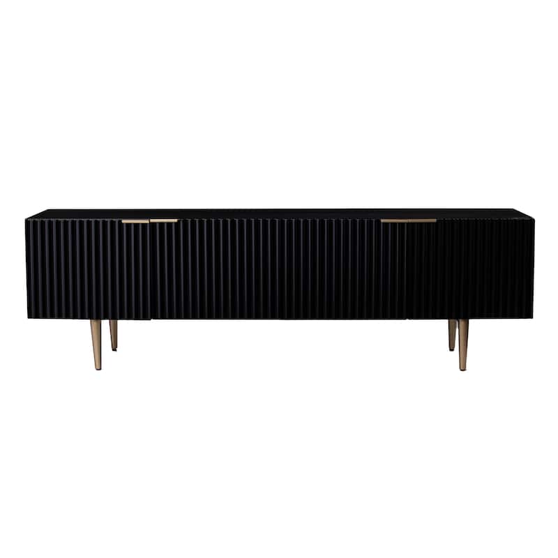 SEI Furniture Parkglen Contemporary Ribbed Wood Media TV Stand for TV's up to 58"