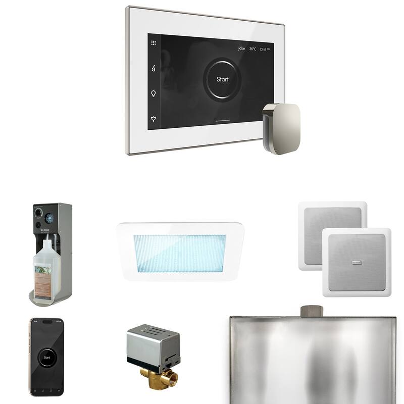 Mr Steam XDRM2 Xdream Package Steam Shower Control Package with - White / Polished Nickel