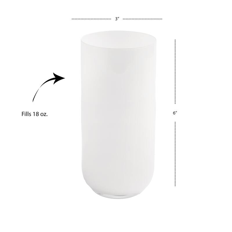 Alice Pazkus Set Of Six White Water Tumblers - 3 X 3
