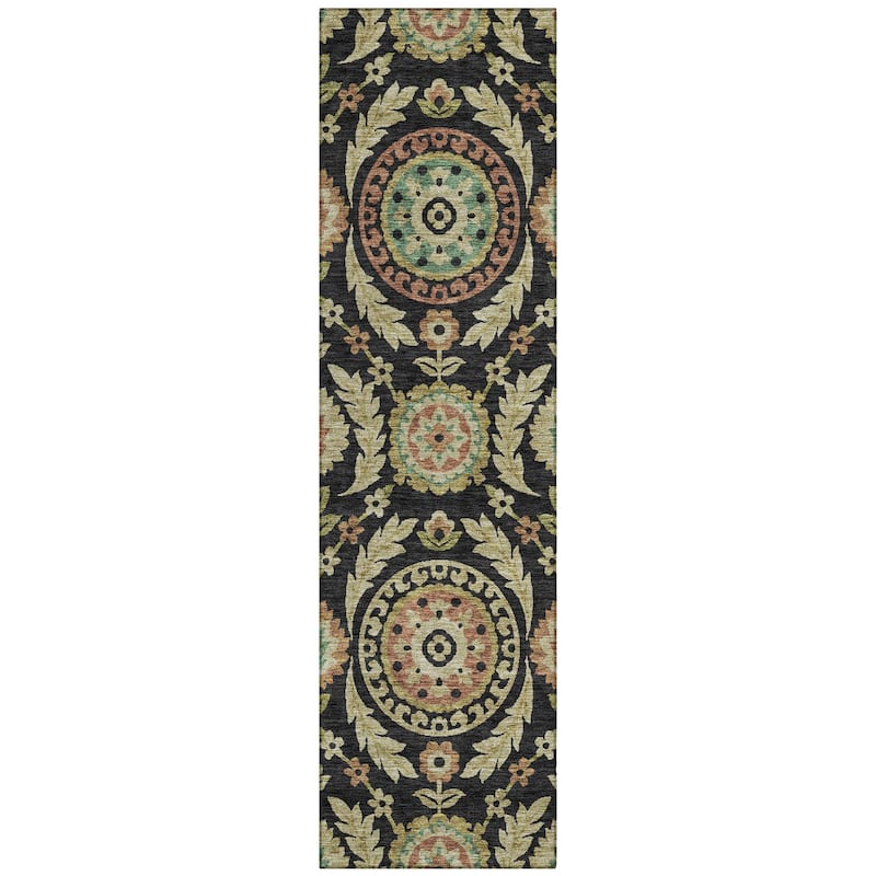 Machine Washable Indoor/ Outdoor Chantille Boho Suzani Rug