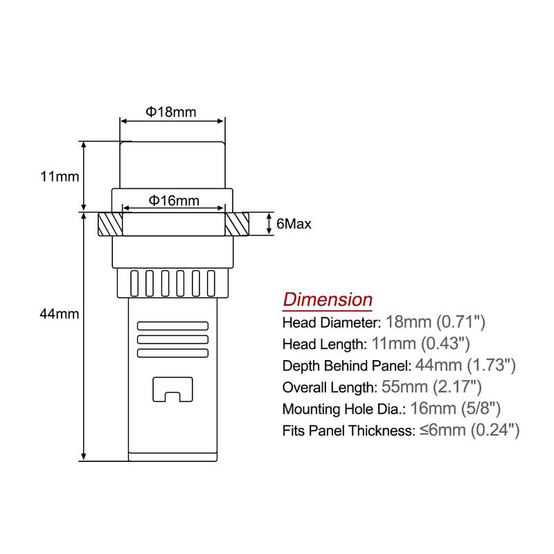 2pcs AC/DC 24V Pilot Light Indicator Flashing Alarm w Buzzer, AD16-16SM Red LED