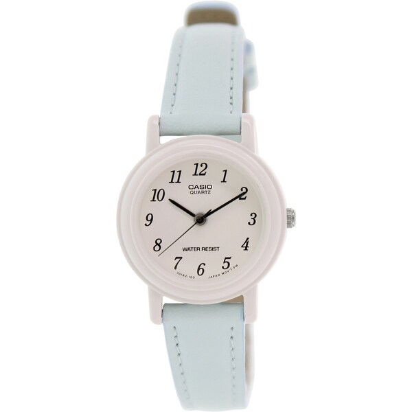 casio leather strap women's watch