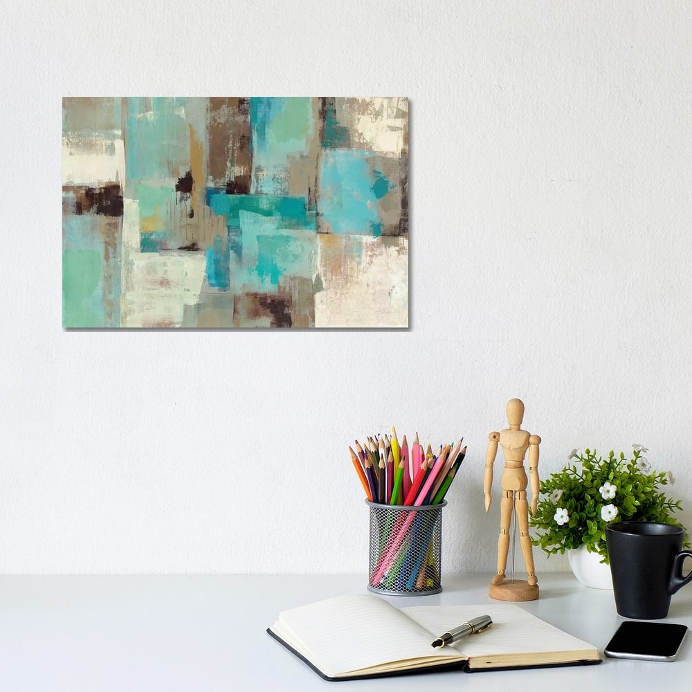 iCanvas "Teal and Aqua Reflections No. 2" by Silvia Vassileva Canvas Print