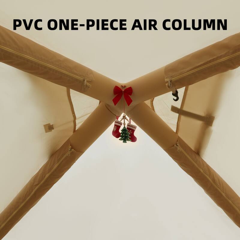 5.76 m ² Inflatable Tents for Camping with canopy, Blow Up Tent with Hand Pump, Easy Setup InflatableTent 4 Season Tent