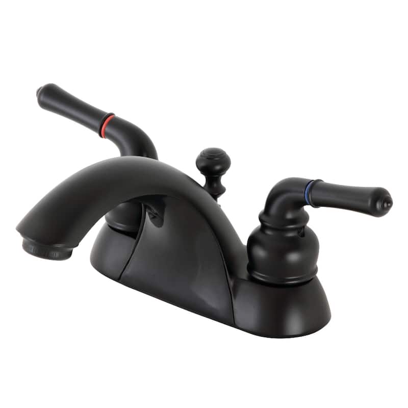 Kingston Brass Naples 4 in. Centerset Bathroom Faucet - Matte Black