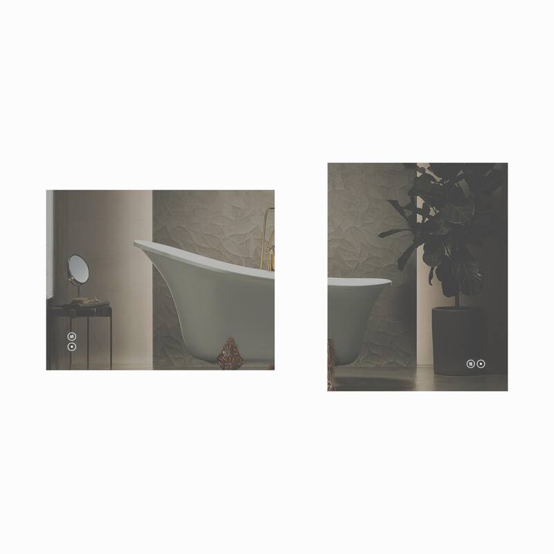 CB HOME LED Bathroom Mirror, Lighted Wall Mounted Vanity Mirror, Anti-fog, Backlit, Dimmable, Frameless, Horizontally/Vertically