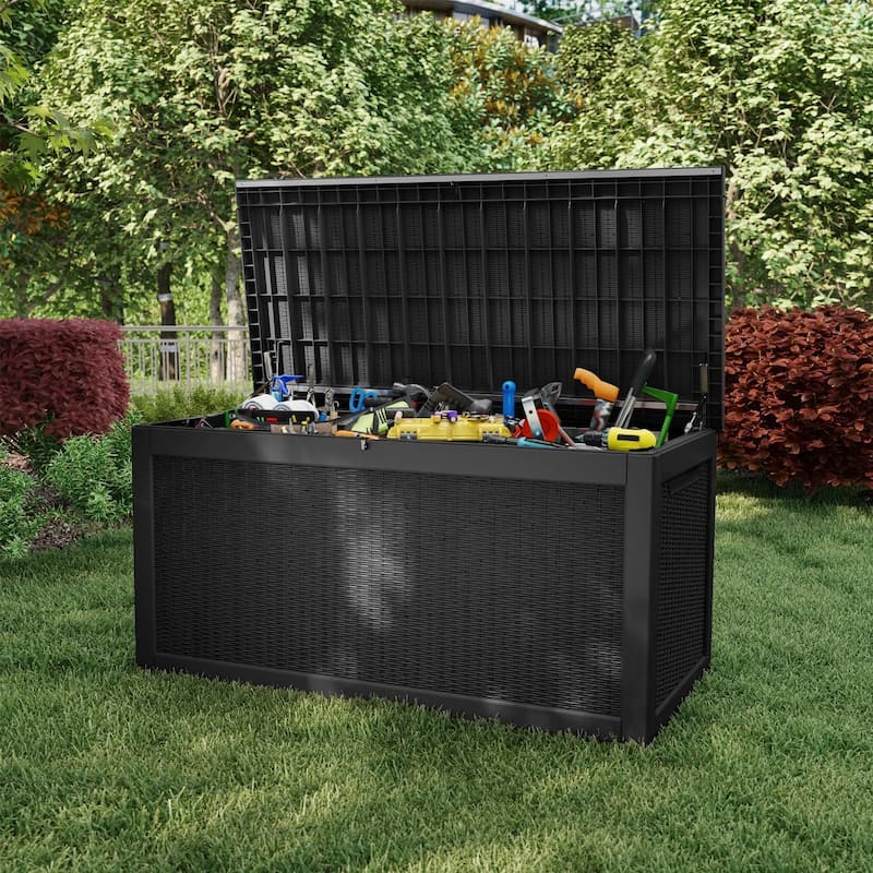 Outdoor Patio Storage Resin Lockable Deck Box