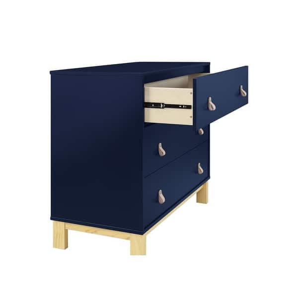 babygap legacy 3 drawer dresser with leather pulls Amazon.com : GAP babyGap Legacy 3 Drawer Dresser with Leather Pulls,  Navy/Natural : Baby