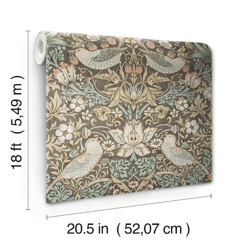 Strawberry Thief Mole Peel and Stick Wallpaper