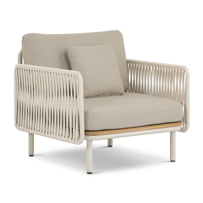 Poly & Bark Salvora Rope-Wrapped Coastal Outdoor Lounge Chair