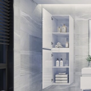 Baillie 16'' Wall Mounted Linen Cabinet - Bed Bath & Beyond - 37356859